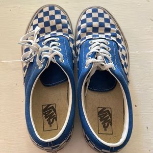 Vans blue and whit check